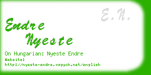 endre nyeste business card